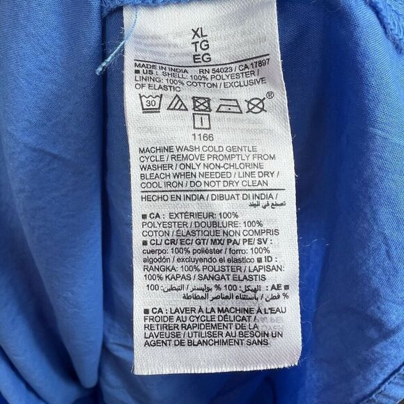 Old Navy Blue Chiffon Midi Tiered Ruffle Midi Dress Size XL Floral - Picture 14 of 16